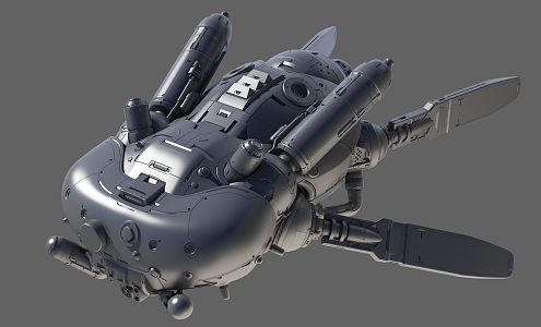 Submarine Submersible Aircraft Spacecraft 3d model