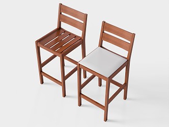 Outdoor Wooden Chair Banqueta 3d model