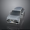 Audi Silver SUV With Modern Sleek Design LED Headlights And Reflective Body