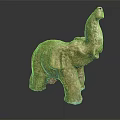 Carved Elephant Sculpture Featuring Intricate Textures Raised Trunk And Artistic Design
