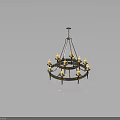 Classic Multi Tiered Chandelier With Metal Frame And Candle Lights For Decorative Furniture