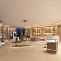 Modern Clothing Store Interior With Display Cases Counter Mannequins And Merchandise