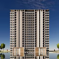 Modern style residence 3d model