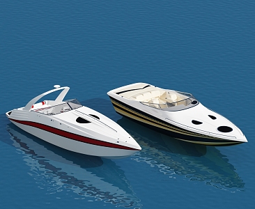 Modern Water Recreation Boat 3d model