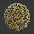 Dry Uncooked Instant Noodles With Round Shape And Coiled Texture 3d model