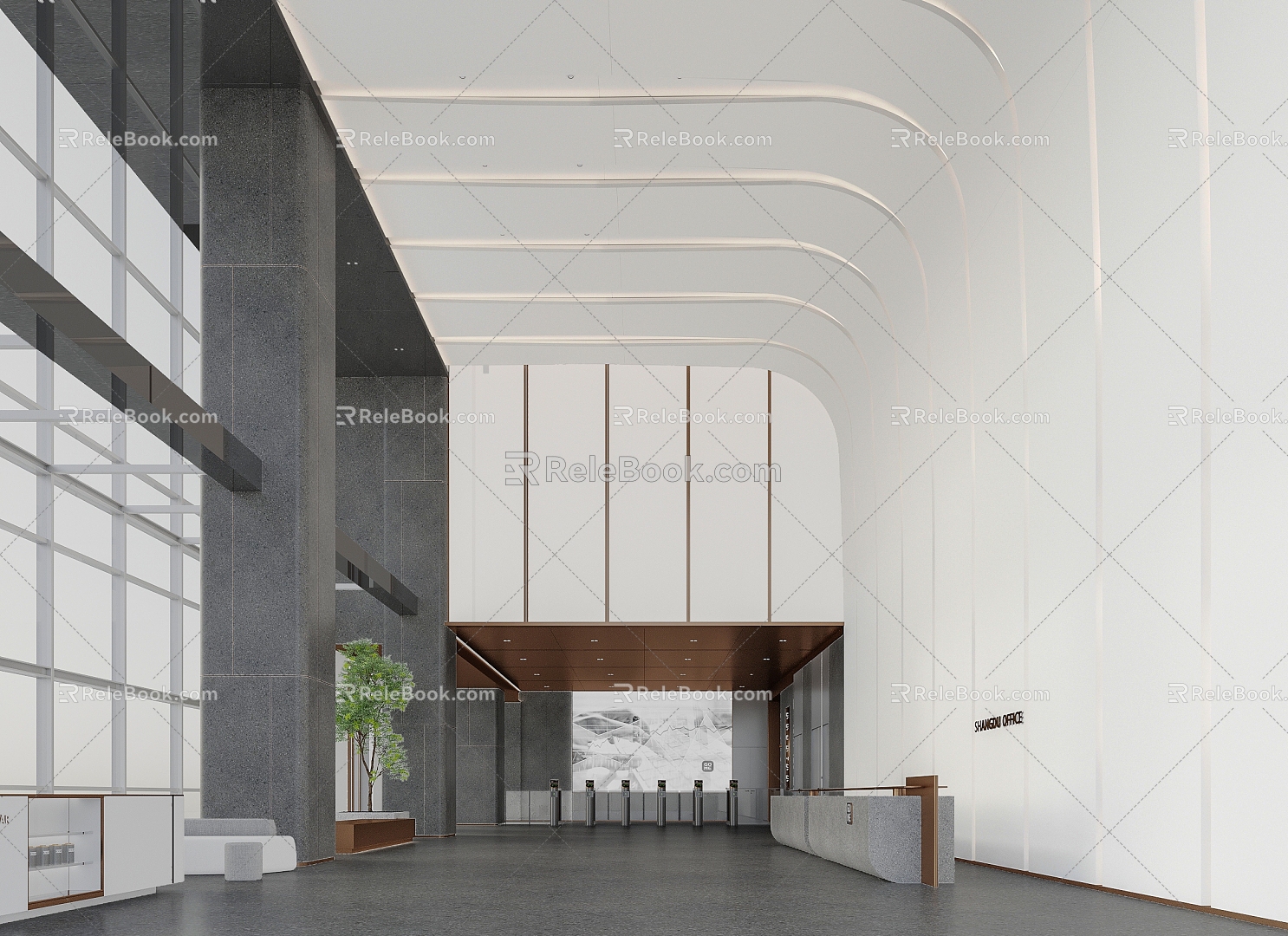 Modern Company Lobby 3d model