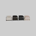 Modern Beige Single Sofa With Textured Fabric Upholstery And Dark Wooden Armrests
