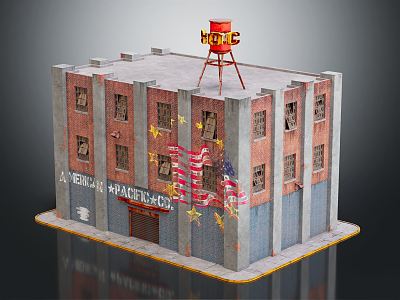 Industrial LOFT Plant Site Factory 3d model