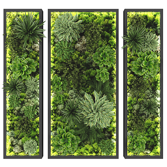 Modern Plant Wall Green Plant Wall 3d model