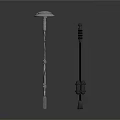 Building Construction Components With Silver And Black Long Rod Structures