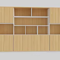 Modern Wooden White File Cabinet With Multiple Compartments And Doors For Storage Organization