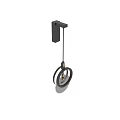Modern Wall Lamp Design With Black Metal Frame And Transparent Glass Shade