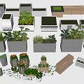 Flower Pots and Planters Various Modern Designs for Outdoor Garden Decoration with Green Plants