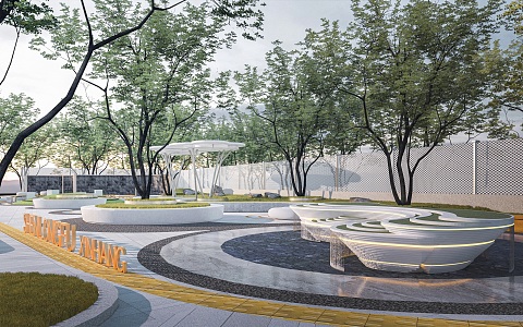 Modern Park Landscape Pocket Park Landscape Sketch Landscape Structure Landscape Seat 3d model