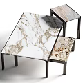 Modern Coffee Table With Marble Surface And Sleek Contemporary Design 3d model