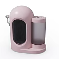 Cute Pink Portable Electric Appliance with Mesh Panel Transparent Container and Silver Knob