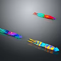 Colorful Biomorphic Creatures Design With Shiny Surfaces And Vibrant Patterns