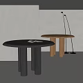 Modern GoPro Dining Table Solid Wood Dining Table 3d model