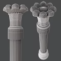 European Roman Column 3d model