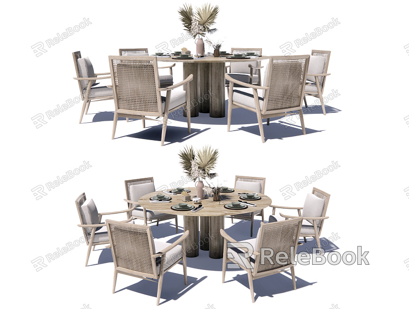 New Chinese Dining Table and Chair Combination Dining Table and Chair model