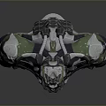 Biomechanical Character With Sci-Fi Armor And Detailed Cybernetic Body Features