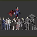 Game and Movie Characters Collection with Superman and Diverse Action Figures