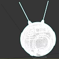 Modern White Spherical Projection Surveillance Camera With Dual Antennas And Lens