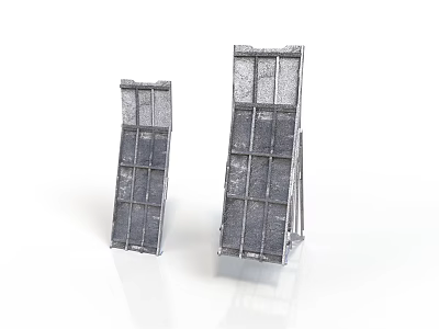 Sturdy Gray Metal Grid Structural Equipment with Two Different Size Frames 3d model