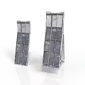 Sturdy Gray Metal Grid Structural Equipment with Two Different Size Frames