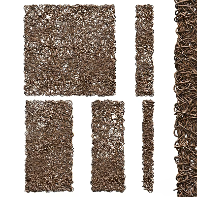 Woven Copper Brown Decorative Ornament Set With Various Sizes And Shapes 3d model
