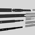 Various Types Of Drawer Slides In Different Lengths And Metal Designs