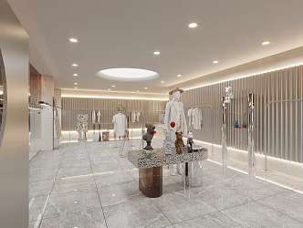 Modern Women's Clothing Store 3d model