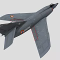 Gray Fighter Jet With Open Cockpit MARINE Insignia And French Navy Emblem
