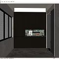 Elegant Modern Shoe Cabinet With Dark Finish And Glass Display Shelf In Hallway Interior