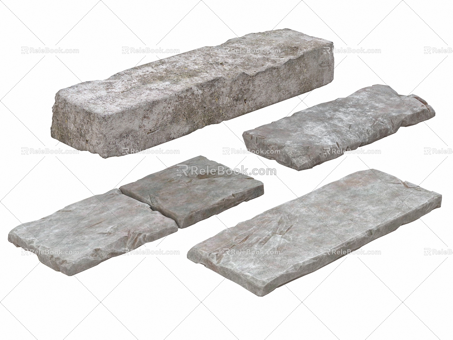 Stone bench 3d model