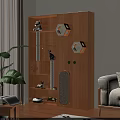 Wooden Pet Cabinet With Cat Scratching Post Hexagonal Bed And Supplies Storage