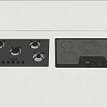 Modern Kitchen Appliances Featuring Gas And Electric Cooktops With Control Knobs