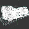 Heavy Duty Industrial Turbine Equipment With Rotating Blades And Metal Structure