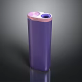 Purple Waste Bin With Pink Lid And Dual Openings For Home Use