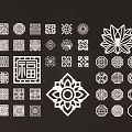 Traditional Chinese Decorative Pendant Collection With Lotus Flower Fu Character And Geometric Patterns