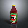 Victoria VB Butter Red Bottle With Green White Label And Yellow Cap