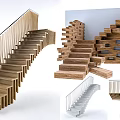 Various Modern Staircase Designs With Wooden Steps And Unique Structures