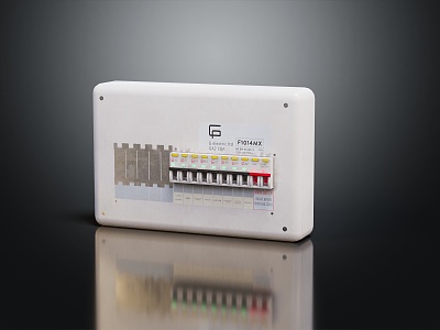 Modern distribution box fuse box power supply fuse box 3d model