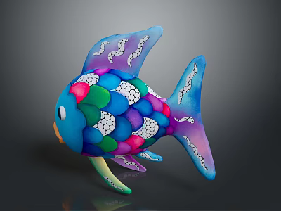 Cartoon Style Rainbow Fish Scene Fish Aquatic Marine Life Cartoon Fish Animation Life Underwater Life Fish Swarm Aquarium Cartoon Image 3d model