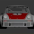 Porsche White And Red Race Car With Number 1 Logo And Racing Stickers