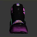 Stylish High Top Sneakers With Colorful Graphics And Pink Purple Green Accents