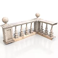 Elegant Classical Stone Balustrade With Ornate Columns And Spherical Finials