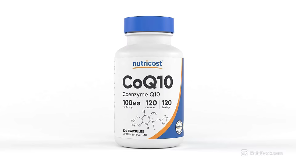 Nutricost CoQ10 Dietary Supplement with 100mg Coenzyme Q10 120 Capsules 3d model 