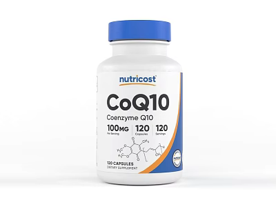 Nutricost CoQ10 Dietary Supplement with 100mg Coenzyme Q10 120 Capsules 3d model