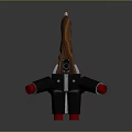 Multi Barrel Gun With Wooden Stock Black Barrels And Red Muzzles